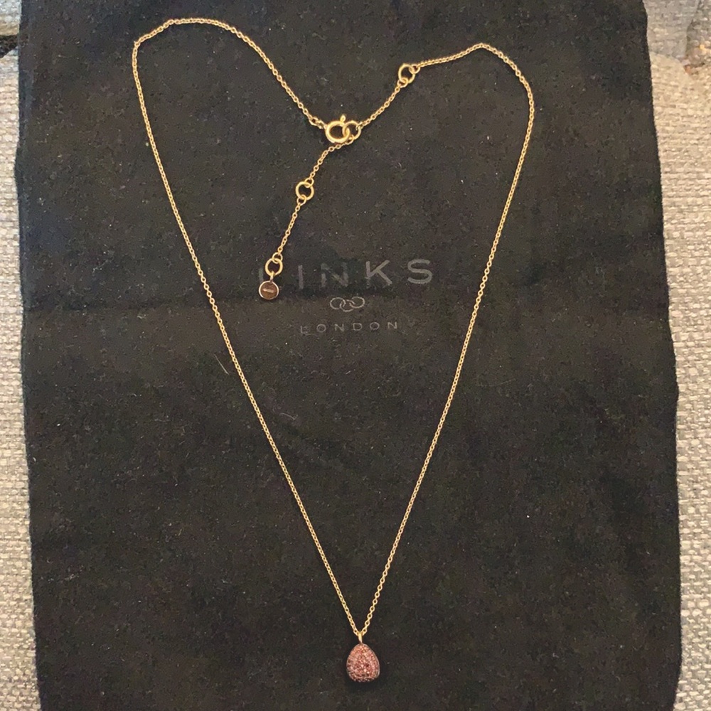 18Y solid gold red diamond Links London pendent